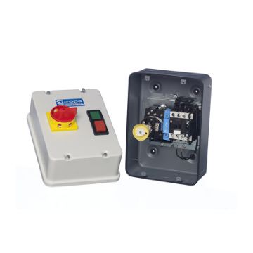 Show details for 5.5kW Metal Enclosure 2 Button DOL + Isolator (IP54) - 240V Control Picture of 5.5kW Metal Enclosure 2 Button DOL + Isolator (IP54) - 240V Control